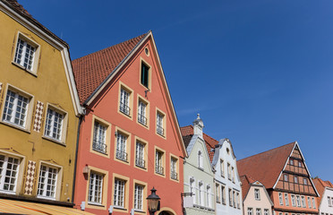 Colorful houses in the old town of Warendorf