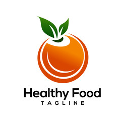 Healthy food logo design vectors