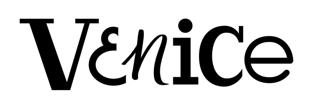 VENICE, ITALY custom letters icon