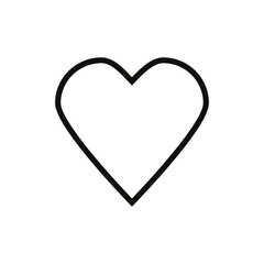 Heart line icon. Black heart vector icon. Love.