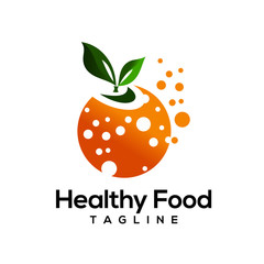 Healthy food logo design vectors
