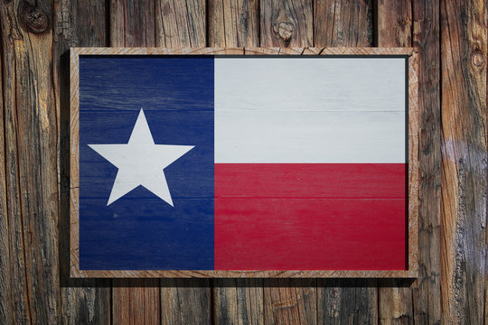 Wooden Texas flag