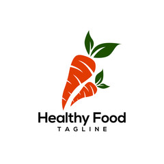 Healthy food logo design vectors