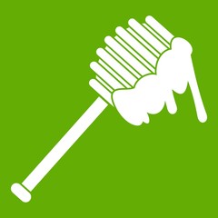 Honey spoon icon green