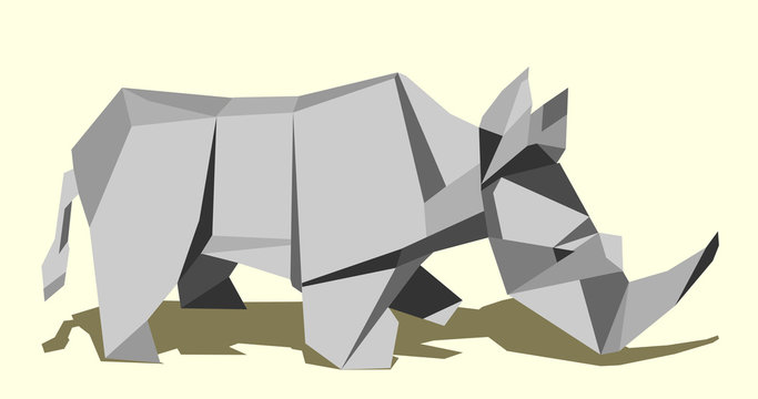rhinoceros, simple abstract image 