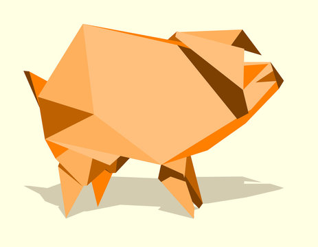 pig, simple abstract image 