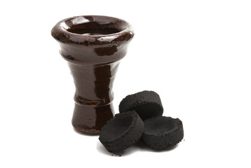 coal for hookah isolated