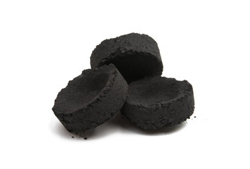 coal for hookah isolated