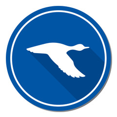 Obraz premium vector silhouette flying duck