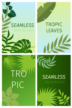 Beautiful vector floral summer background with tropical palm leaves. Perfect for wallpapers, web page backgrounds, surface textures, textile.