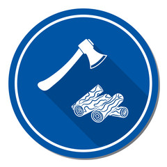 The ax and firewood icon