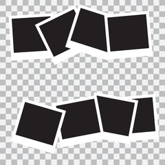 Set of Retro photo frames in different sizes collection Vector.