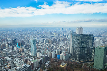 都庁展望室より・霧・中野方面