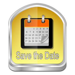 Save the Date Button - 3D illustration