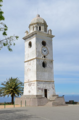 Fototapeta na wymiar Clock tower in the Corsican village Canari