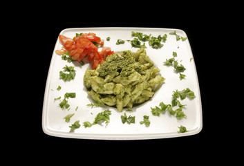 trofie pasta with pesto