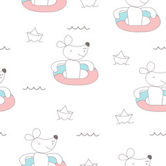 Seamless pattern with dog