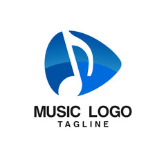 Creative Music Logo Design Template