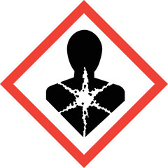 Hazard sign with carcinogenic substances