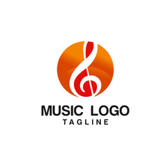 Creative Music Logo Design Template