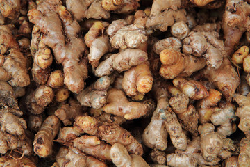 small africa ginger roots background