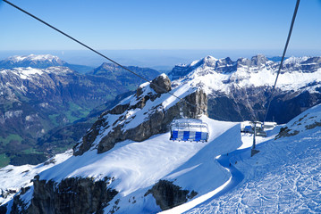 landscap mountains snow ski lift 