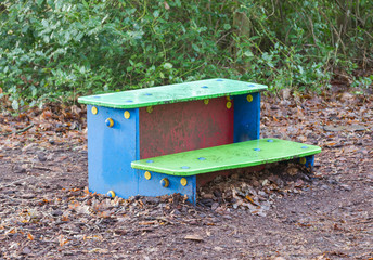 Fitness equipment in a forest - One stage of many