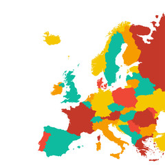 Fototapeta na wymiar Europe vector map