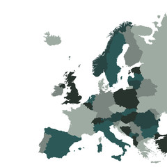 Obraz premium Europe vector map