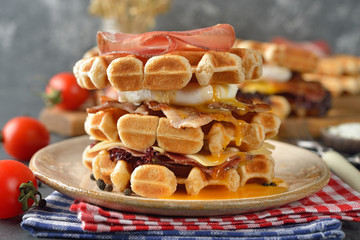 Waffles sandwich