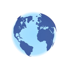  Earth globe. Dotted world map.Vector concept.
