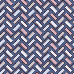 Herringbone wallpaper. Abstract parquet background. Seamless pattern with rectangular tiles. Classic geometric ornament.