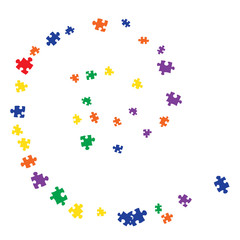 Confetti Background Pattern. Puzzle pieces and big ideas design, vector illustration graphic