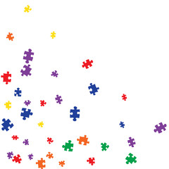 Confetti Background Pattern. Puzzle pieces and big ideas design, vector illustration graphic
