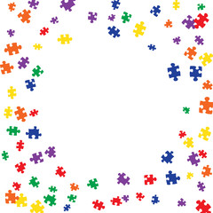 Confetti Background Pattern. Puzzle pieces and big ideas design, vector illustration graphic