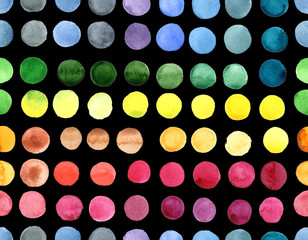 Seamless pattern jf colorful watercolor circles