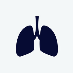 lungs icon, Vector illustration. organ icon vector