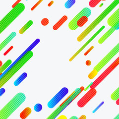 Bright childish colorful modern trendy design lines