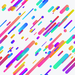 Trendy colorful neon lines seamless background template