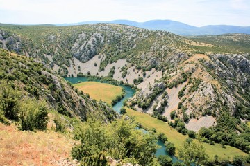 Fototapeta na wymiar view on the Krupa river, Croatia