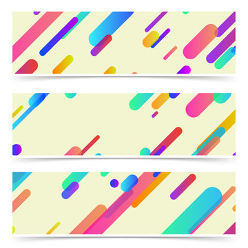 Neon bright thin contemporary lines cards collection