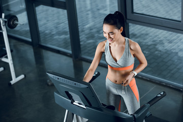 young sporty woman at gym