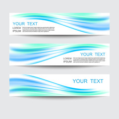 Abstract header blue wave white vector design