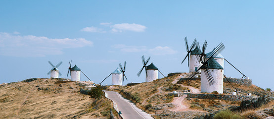 Ancient windmills from romantic epoch of Don Quijote