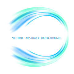 Vector abstract blue circle. Banner, flyer or Logo design template .