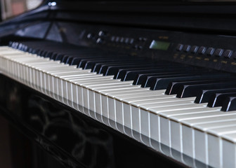 piano keys closeup