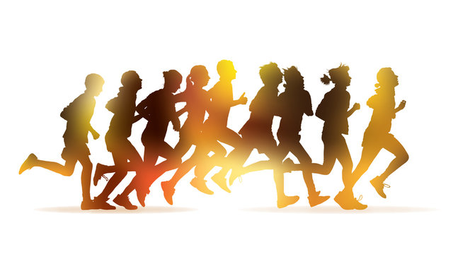 Running people