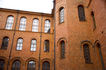 Old brick house in Stockholm on Riddarholmen