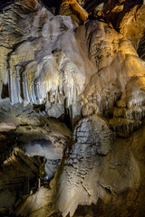 TATRANSKA KOTLINA, SLOVAKIA - 27 DEC 2017: Interior of Belianska cave, tourist attraction in region of High Tatras.