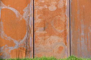 Verrostete Wand aus Blech